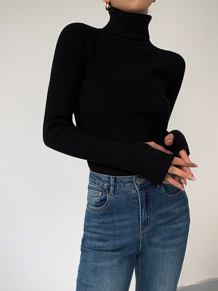 LUCY™ Ribbed Turtleneck spring knit