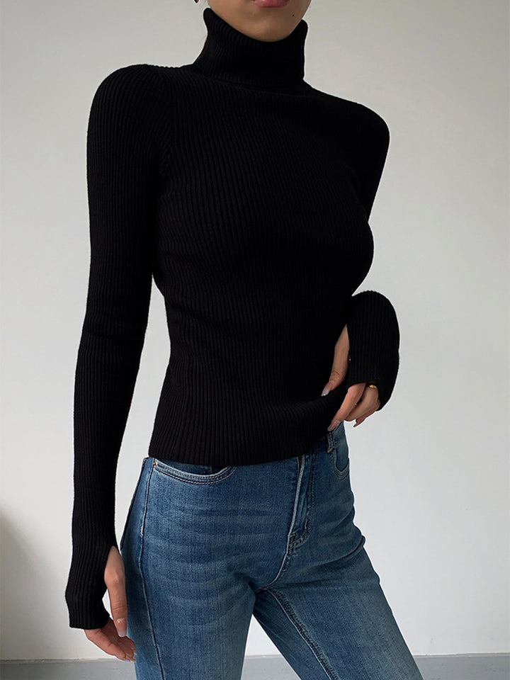 LUCY™ Ribbed Turtleneck spring knit