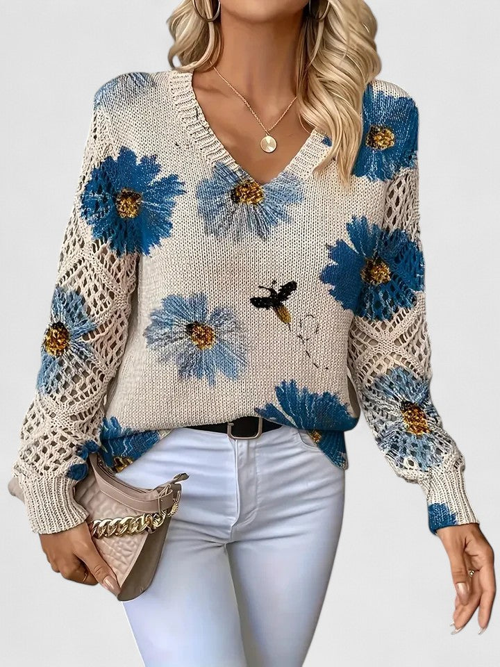 MAE™ Floral Knit lightweight pullover