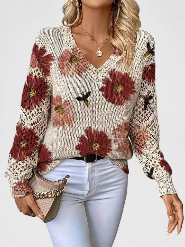 MAE™ Floral Knit lightweight pullover