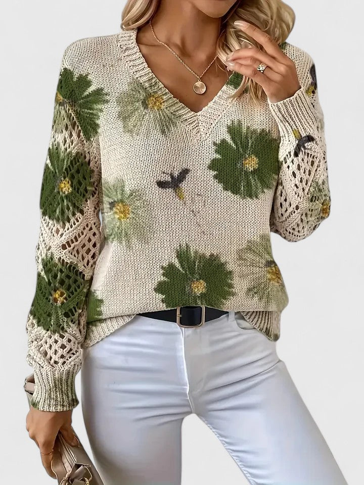 MAE™ Floral Knit lightweight pullover