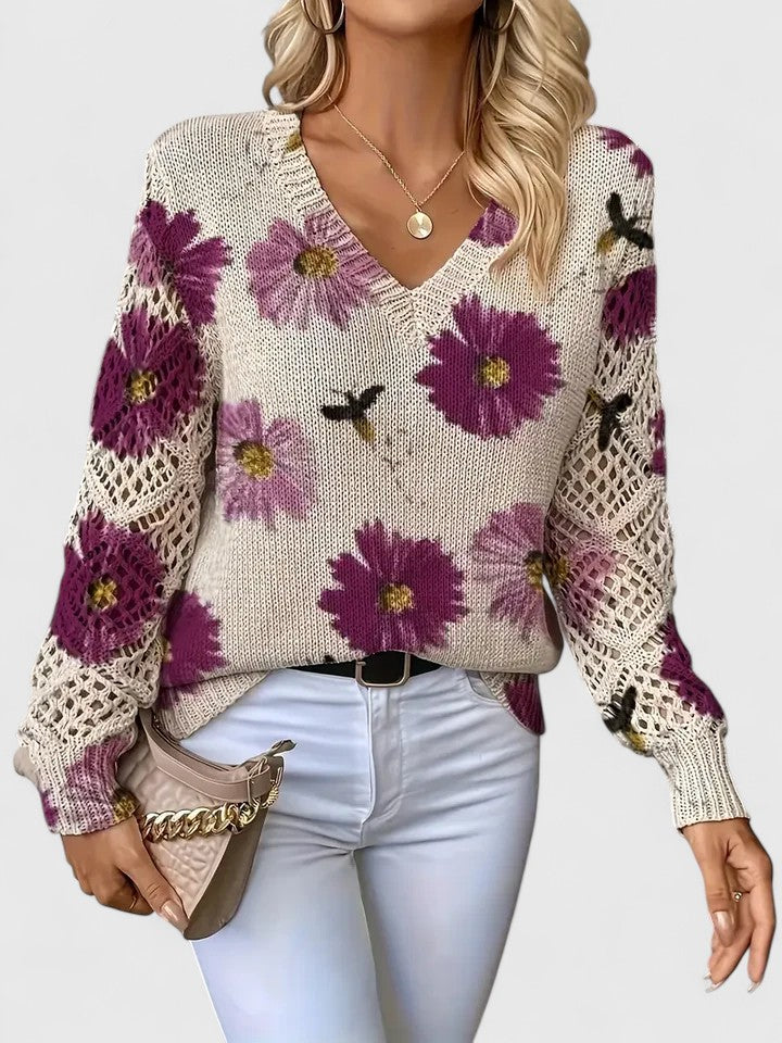 MAE™ Floral Knit lightweight pullover