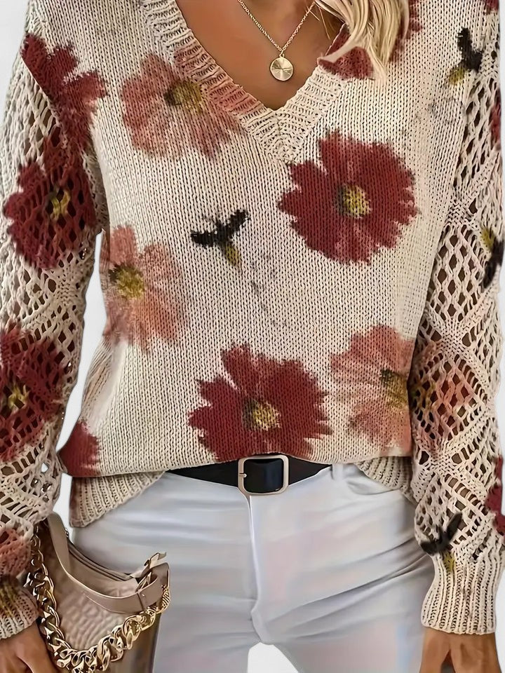 MAE™ Floral Knit lightweight pullover