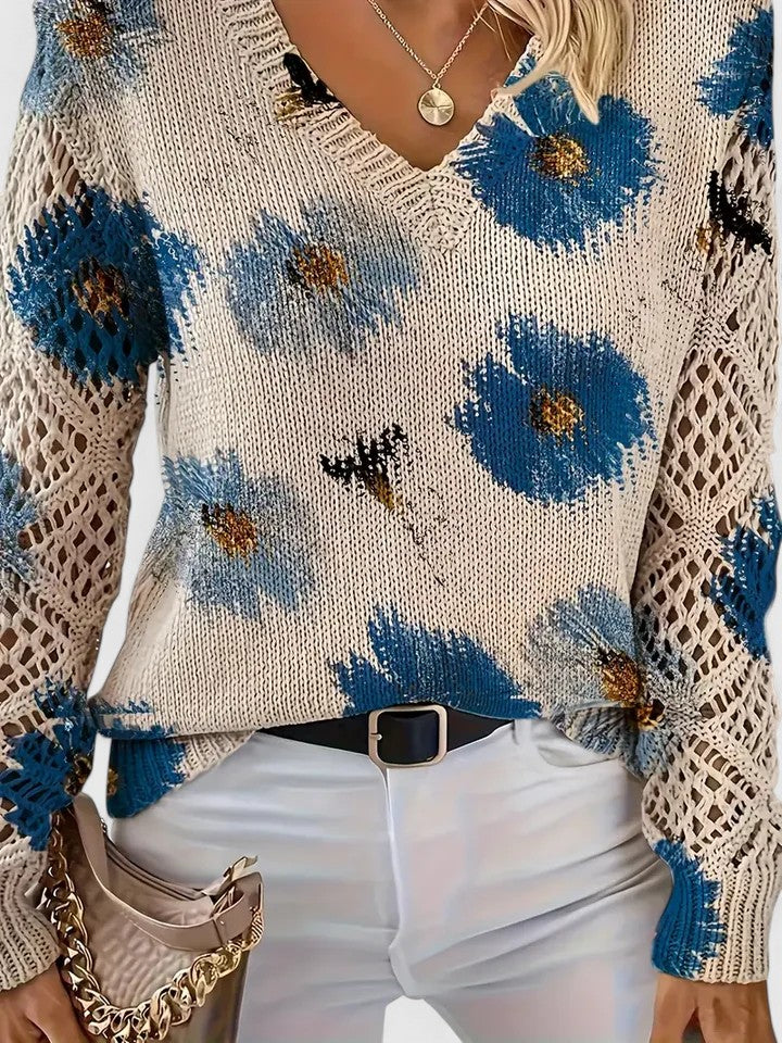 MAE™ Floral Knit lightweight pullover