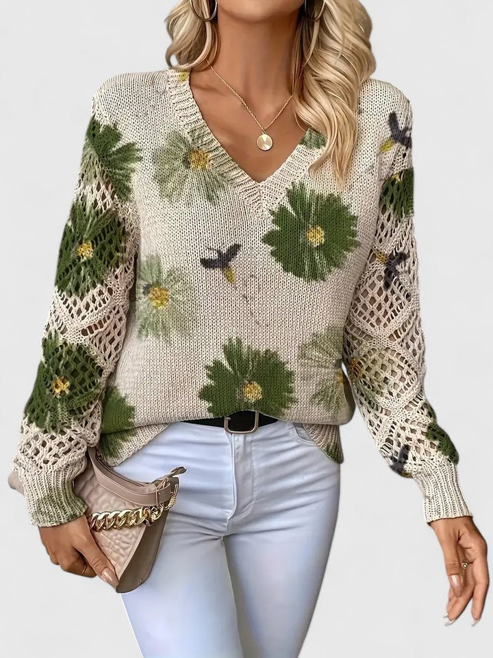 MAE™ Floral Knit lightweight pullover