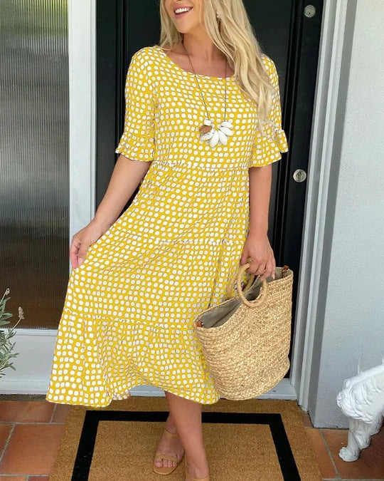 Nylah™ | Ruffle Sleeve Midi Dress