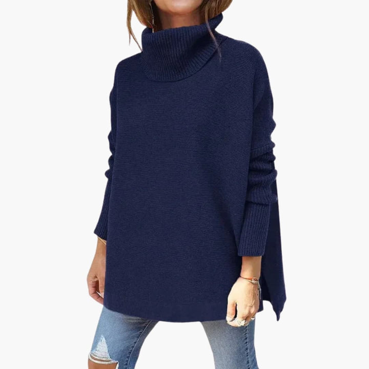 Oversized Turtleneck Sweater Women Cozy Relaxed Fit