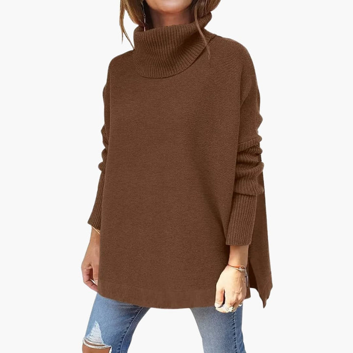 Oversized Turtleneck Sweater Women Cozy Relaxed Fit