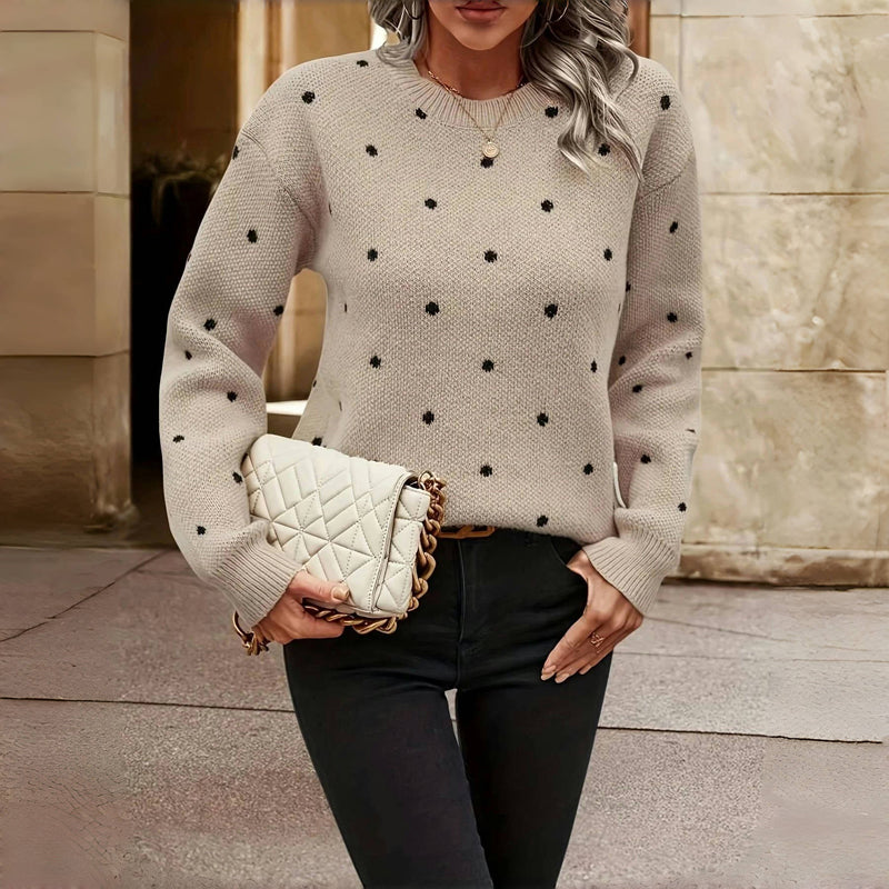 ROMY™ Polka Dot Knit playful pullover
