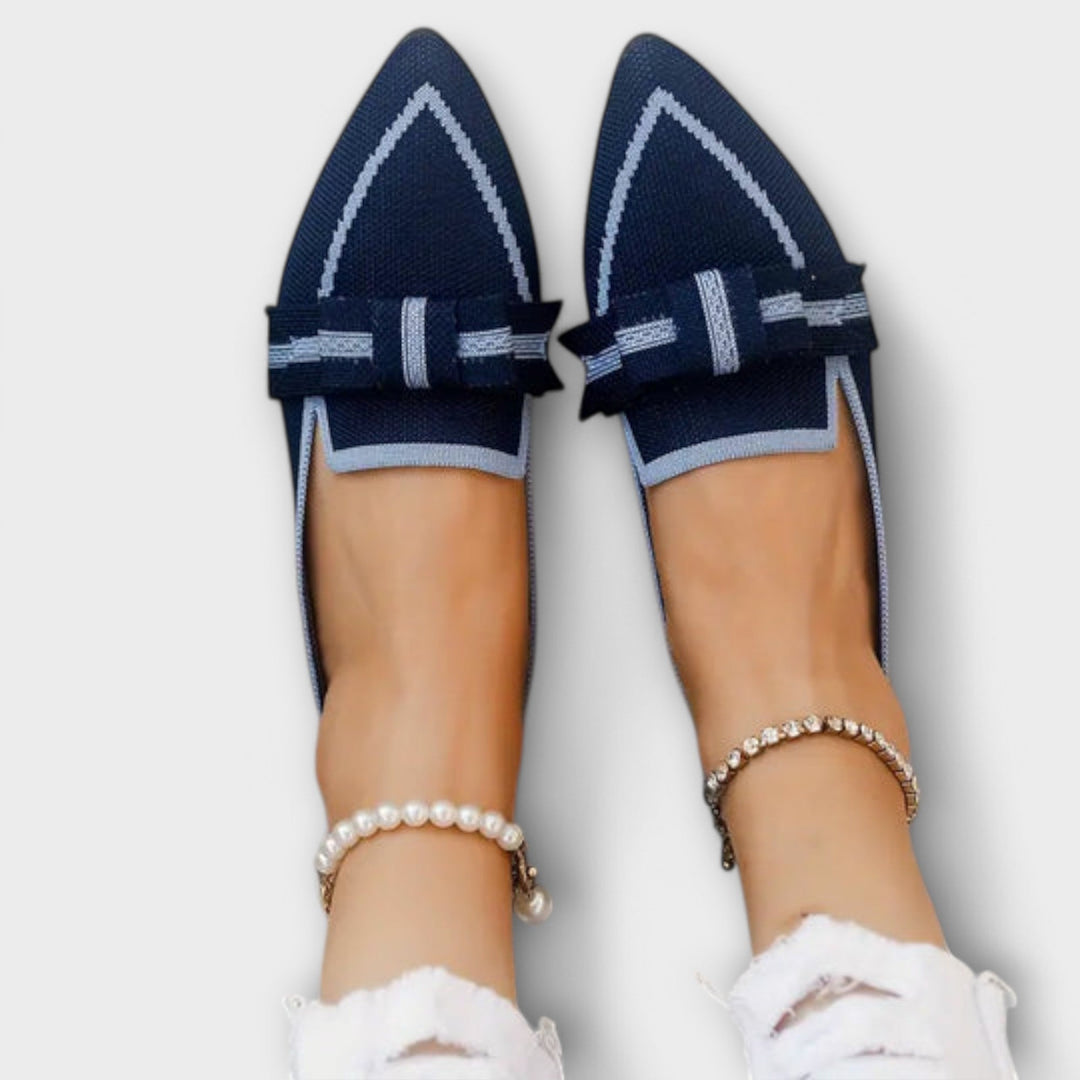 Flat Women's Shoes with Knotted Design loop