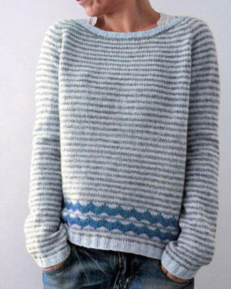 Cozy Knit Sweater with Fair Isle Pattern
