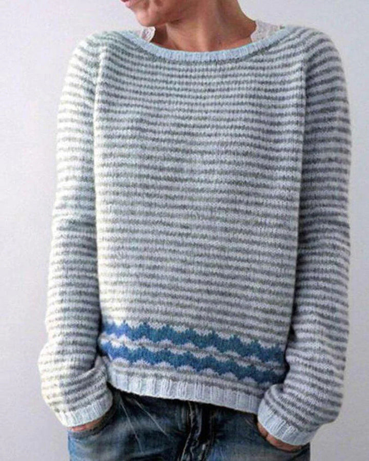 Cozy Knit Sweater with Fair Isle Pattern