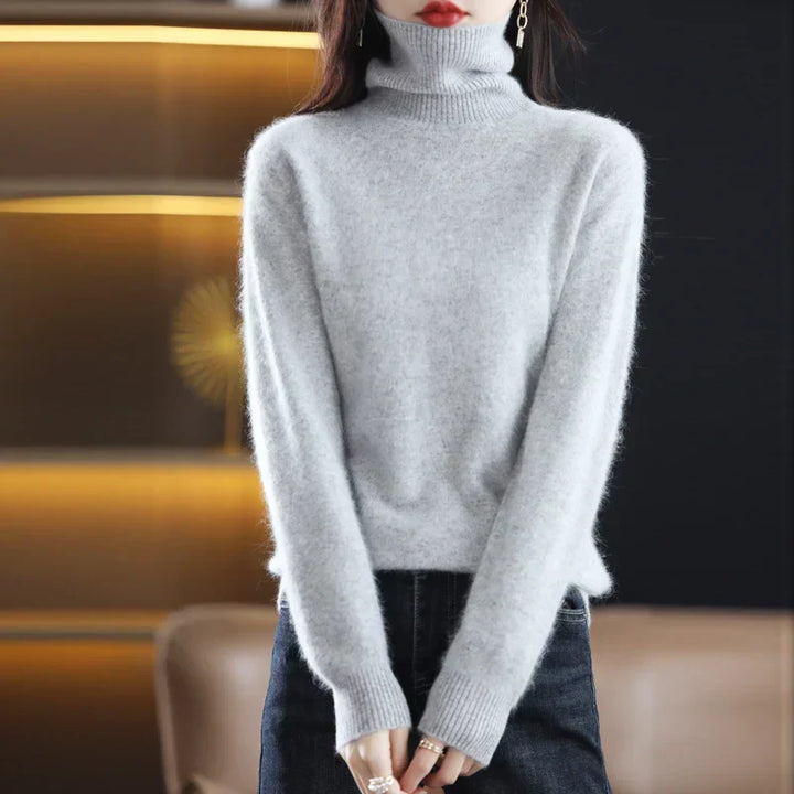 Women’s Turtleneck Sweater Soft Knit Slim Fit Top