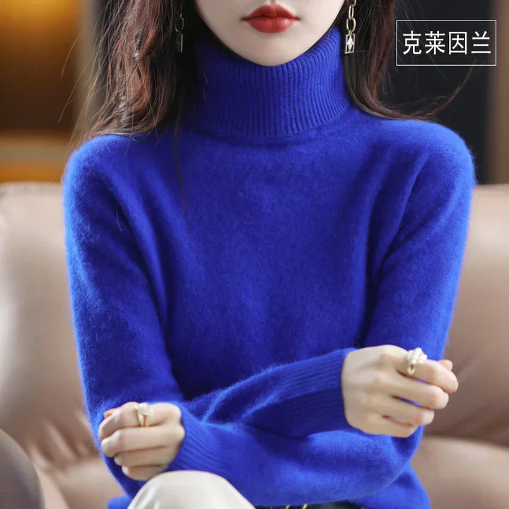 Women’s Turtleneck Sweater Soft Knit Slim Fit Top