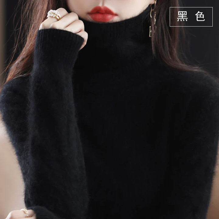 Women’s Turtleneck Sweater Soft Knit Slim Fit Top