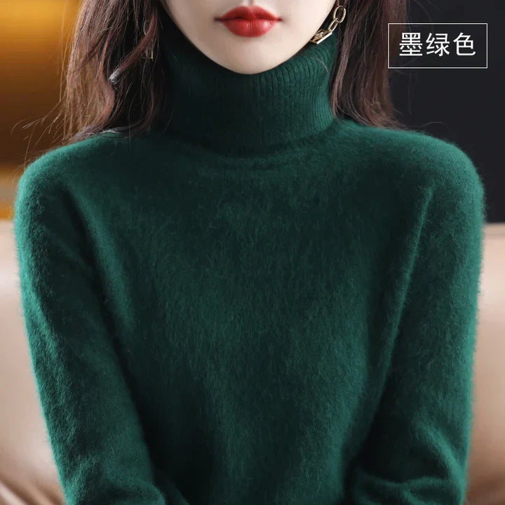 Women’s Turtleneck Sweater Soft Knit Slim Fit Top