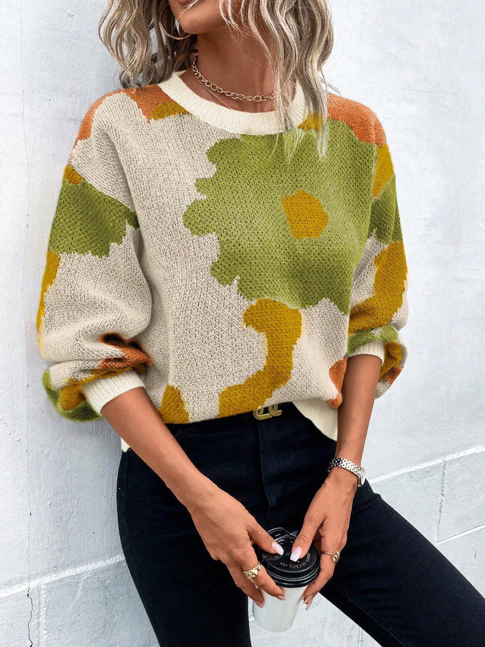 SYDNEY™ Floral Print Knit charming pullover