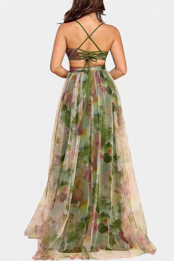Athena | Watercolor Maxi Dress