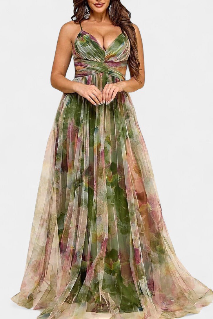 Athena | Watercolor Maxi Dress