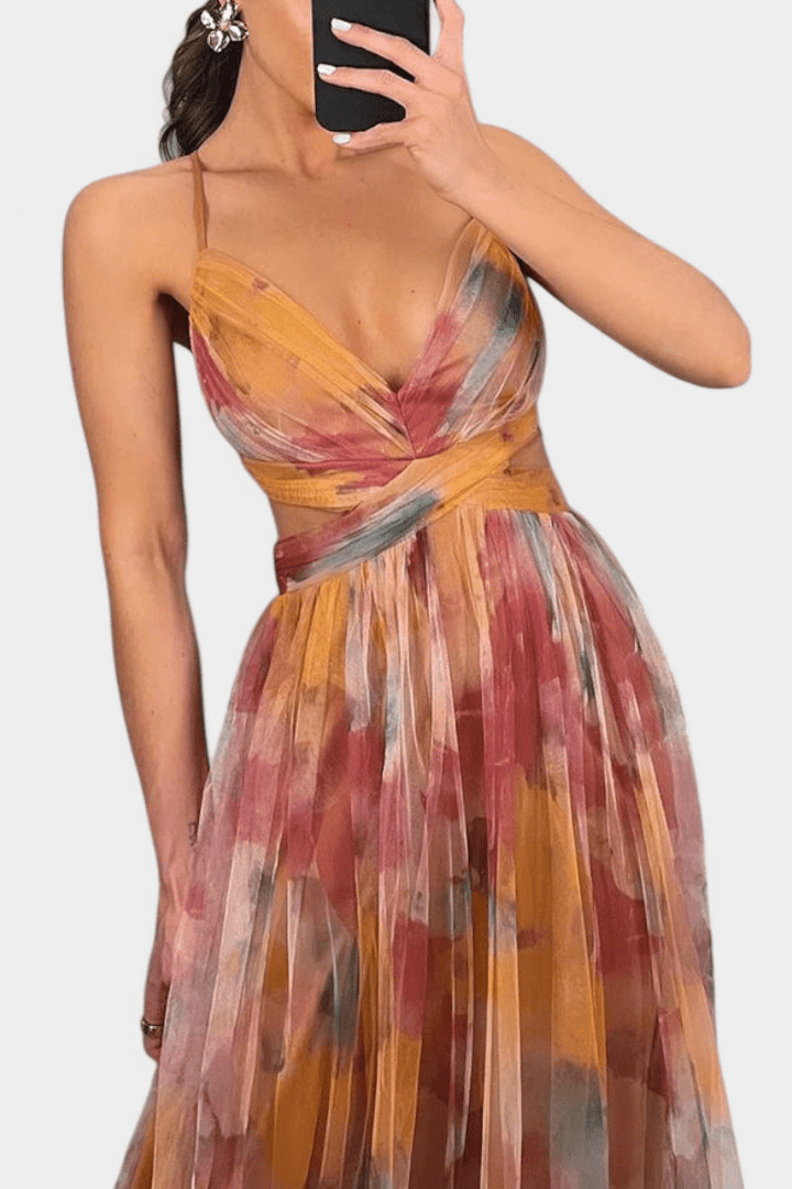 Athena | Watercolor Maxi Dress
