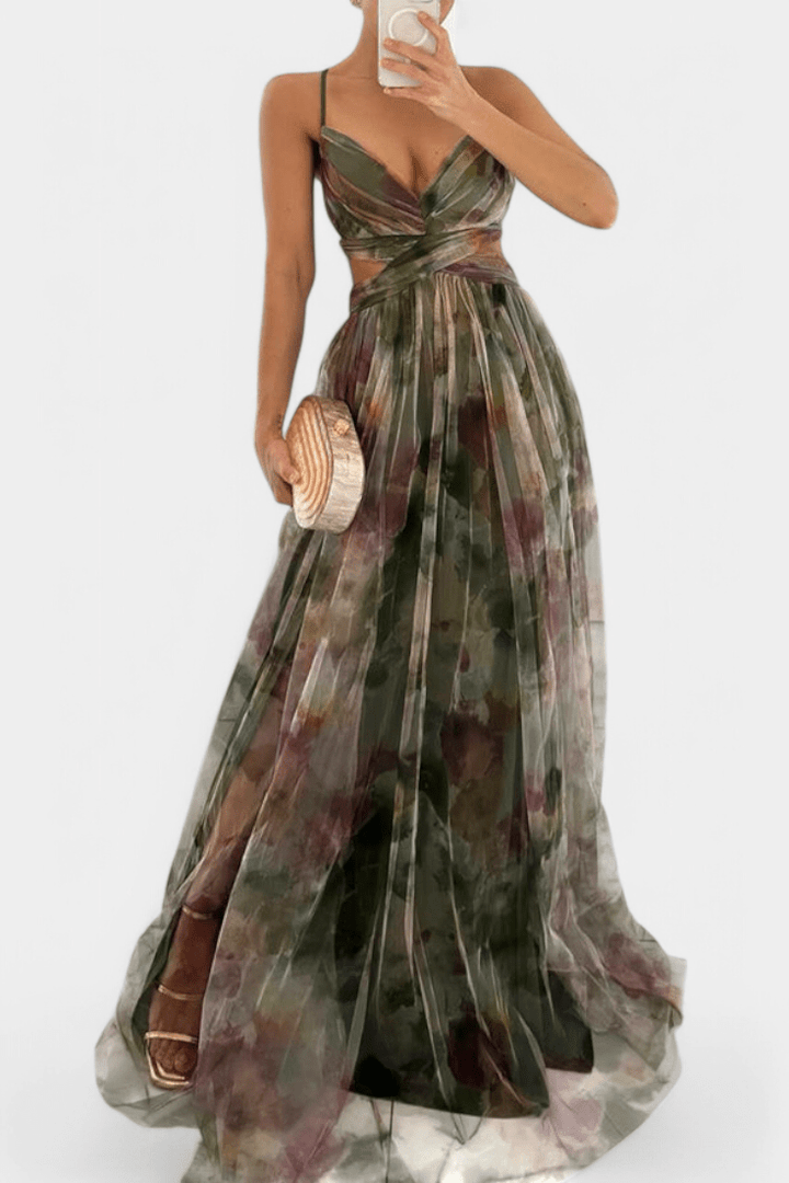 Athena | Watercolor Maxi Dress