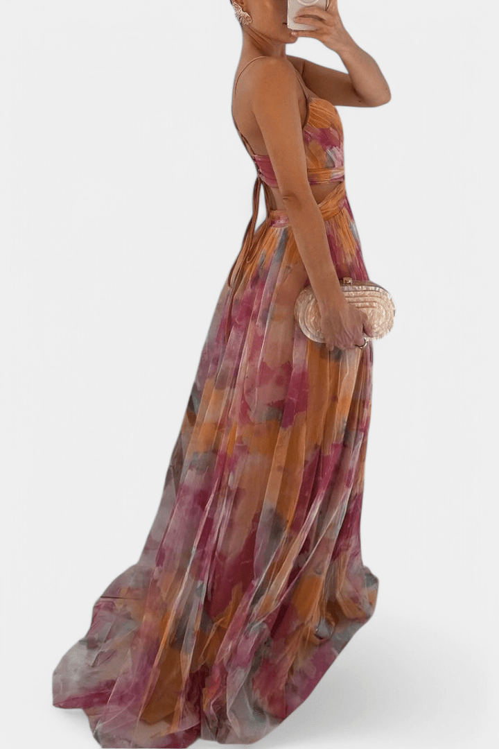 Athena | Watercolor Maxi Dress