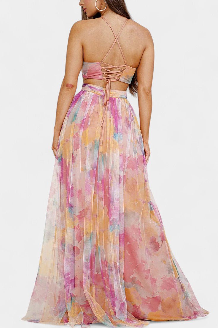 Athena | Watercolor Maxi Dress