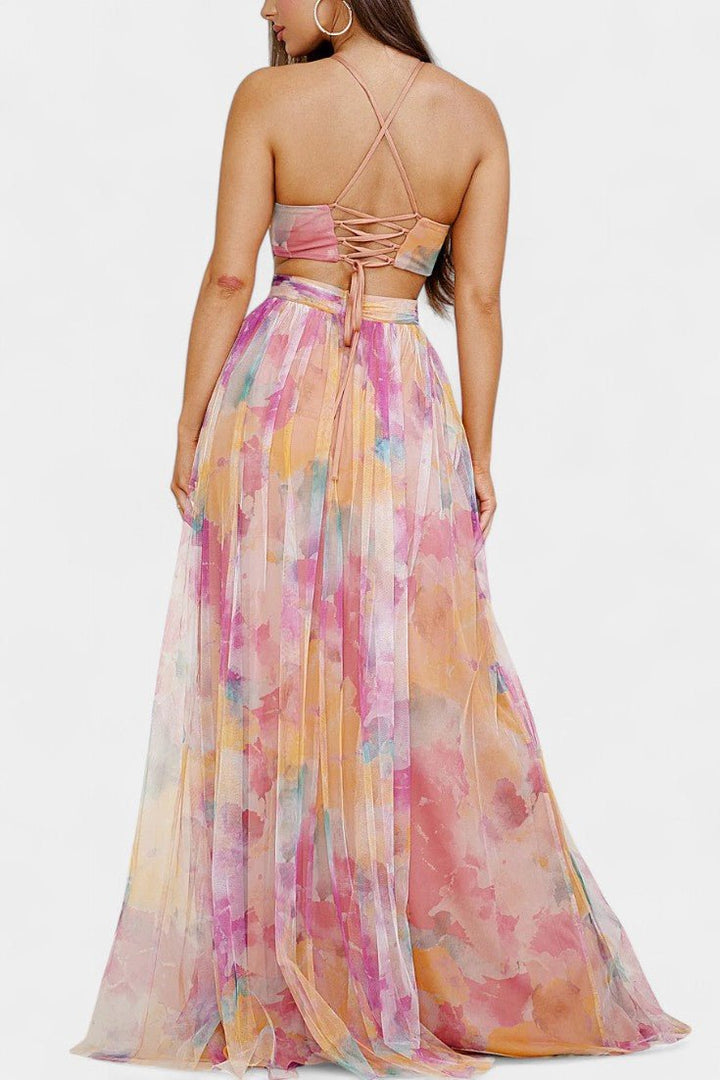 Athena | Watercolor Maxi Dress