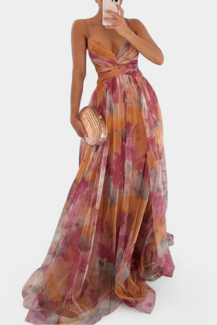 Athena | Watercolor Maxi Dress