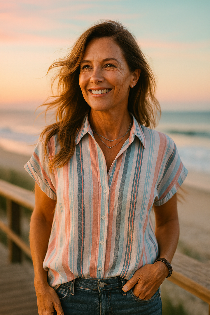 Luna | Relaxed Fit Blouse with Bold Stripes