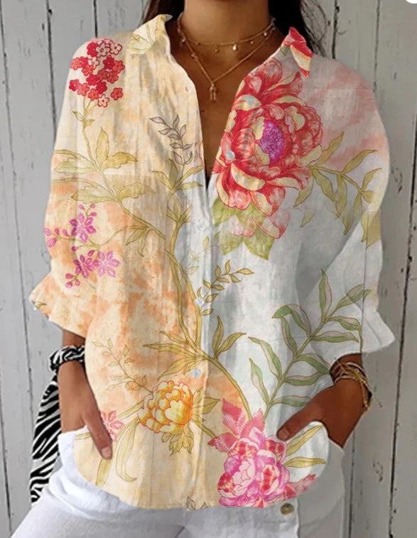 Liora | Blouse in Sunset Petal