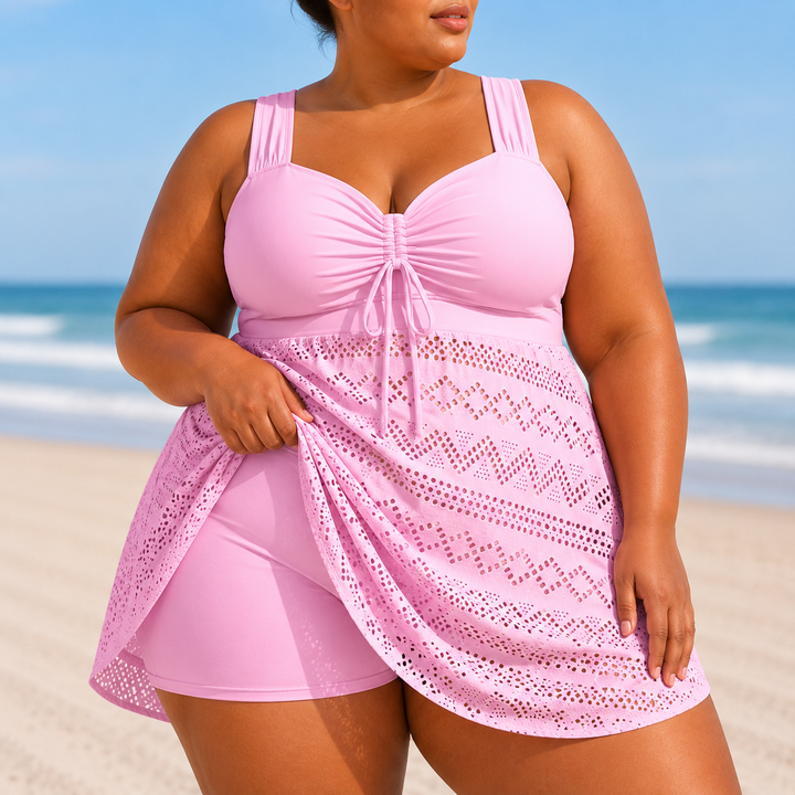Rosie | Plus Size Elegant Swim Dress Set