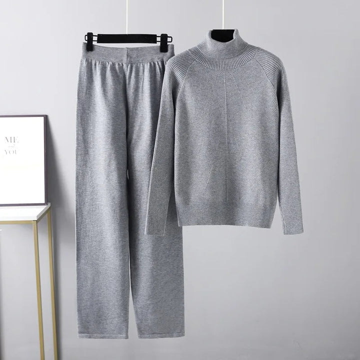 Michelle | Cozy Two-Piece Cable Knit Lounge Ensemble