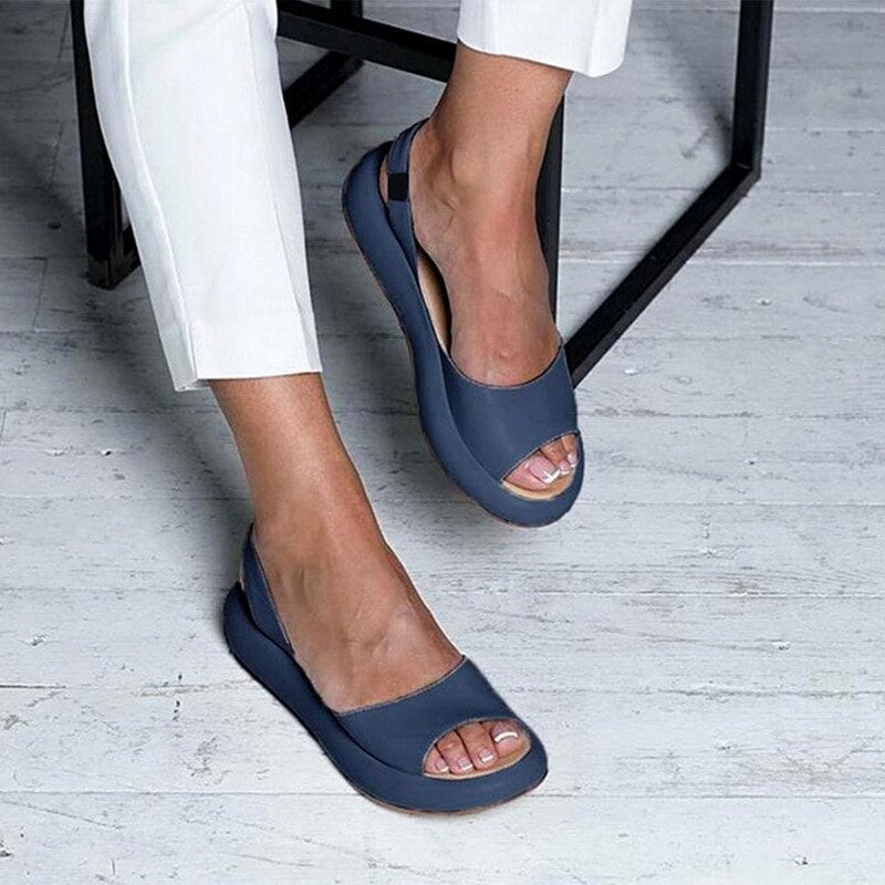 Avery | Women’s Open Toe Slingback Flats
