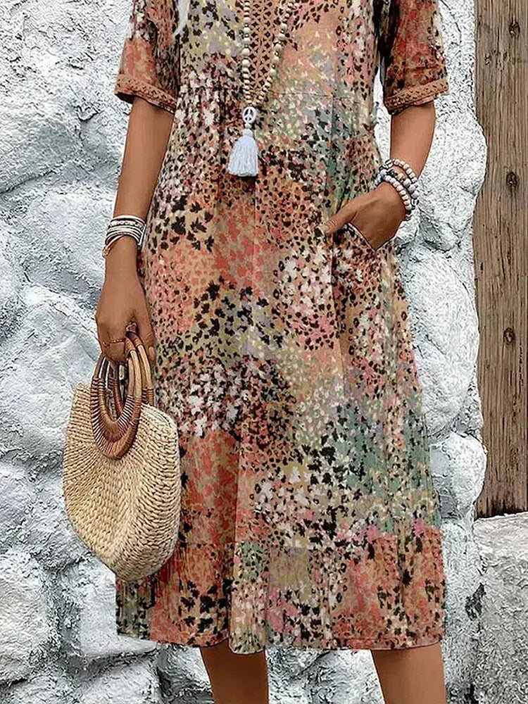 Harper - Colorful Mid-Length Dress