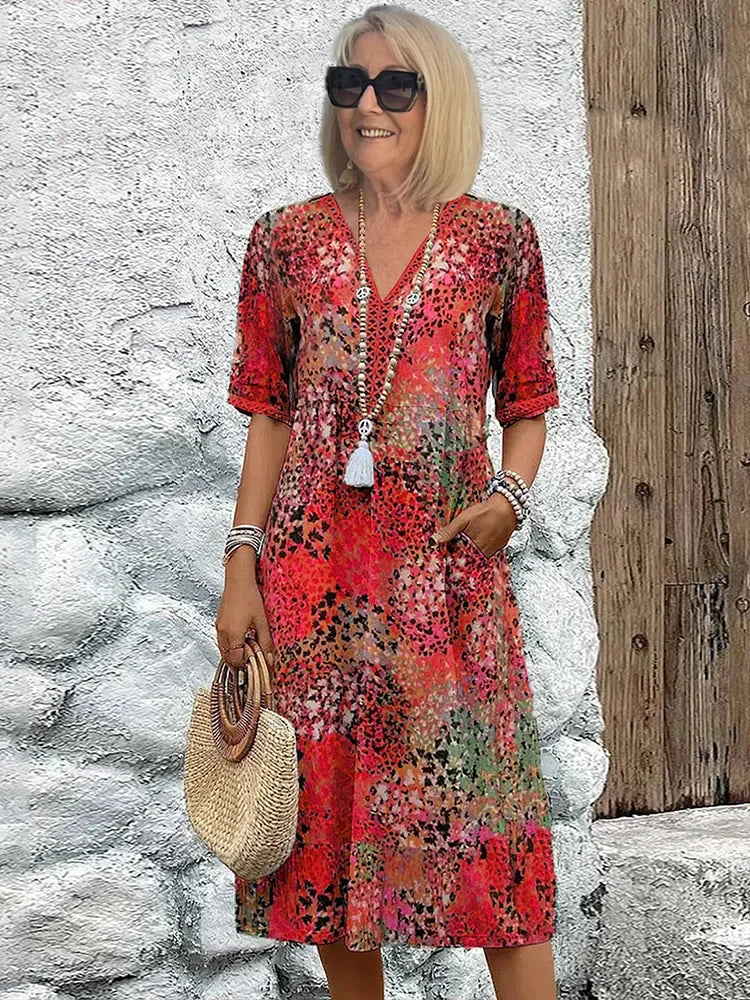 Harper - Colorful Mid-Length Dress