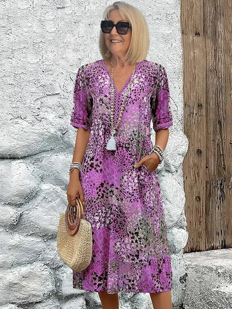 Harper - Colorful Mid-Length Dress