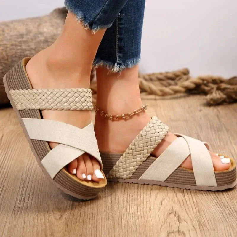 Ardelle | Braided Platform Comfort Sandals