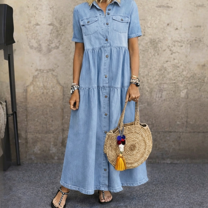 Elizabeth | Button Front Midi Dress
