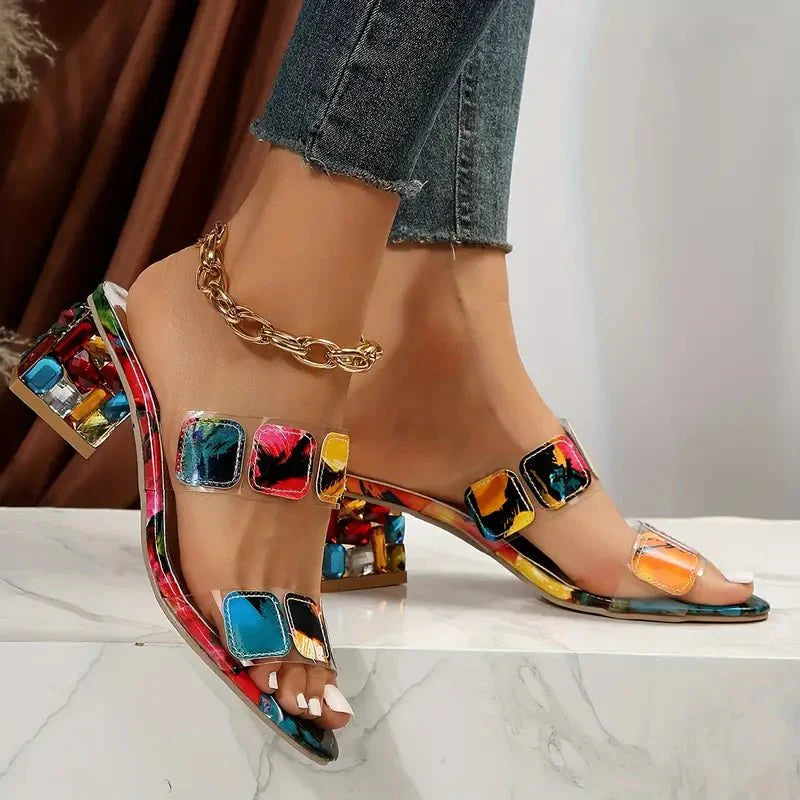 Miralyn | Colorful Block Heel Sandals