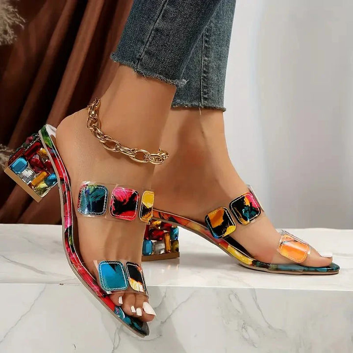 Miralyn | Colorful Block Heel Sandals