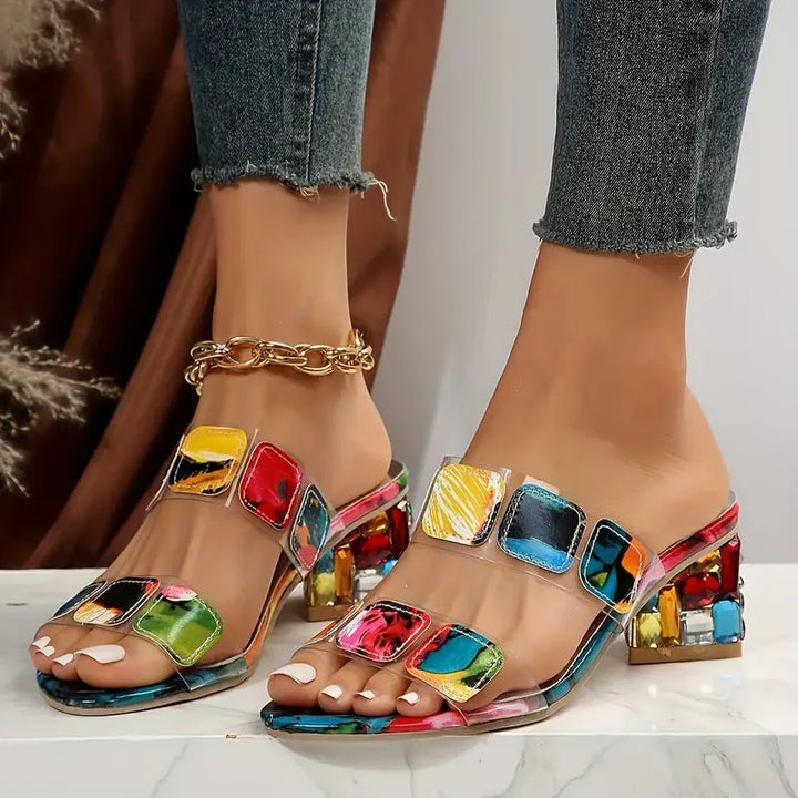 Miralyn | Colorful Block Heel Sandals
