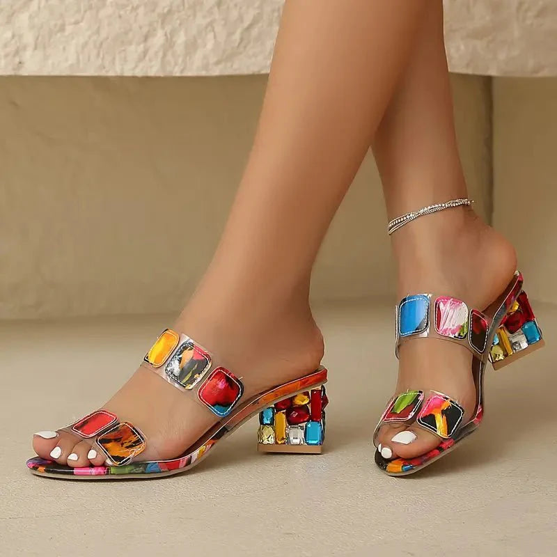Miralyn | Colorful Block Heel Sandals