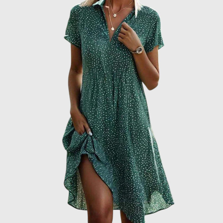 Mary | Midi Dress with Short Sleeves
