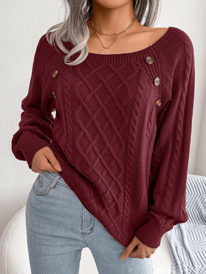 Liora | Elegant Button-Detail Sweater
