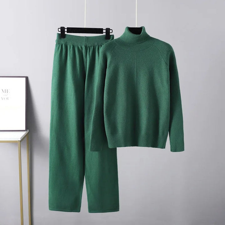 Michelle | Cozy Two-Piece Cable Knit Lounge Ensemble
