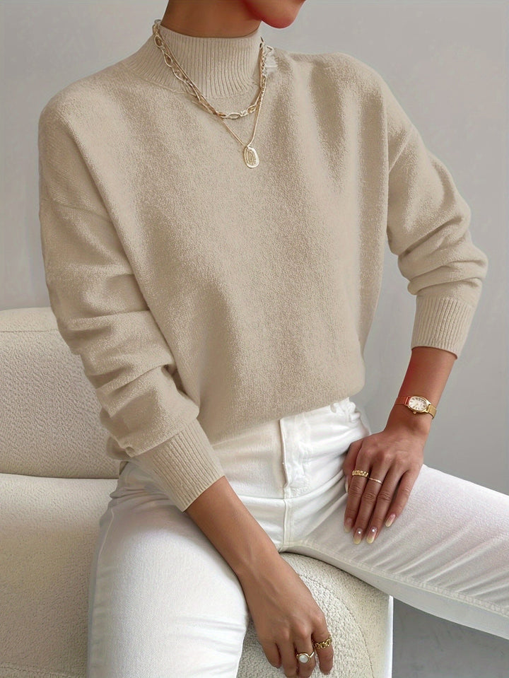 Elegant Turtleneck Knitwear Warm