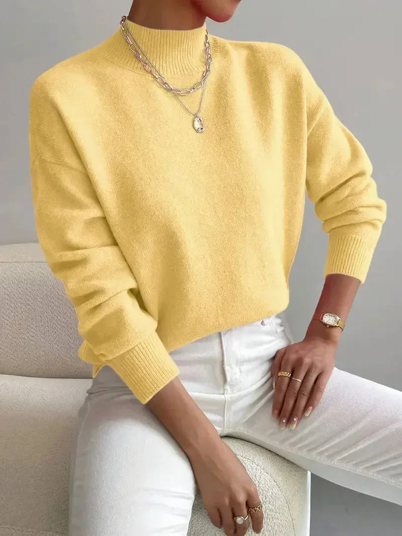 Elegant Turtleneck Knitwear Warm