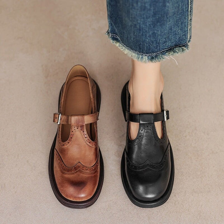 Mira | Vintage T-Strap Flats