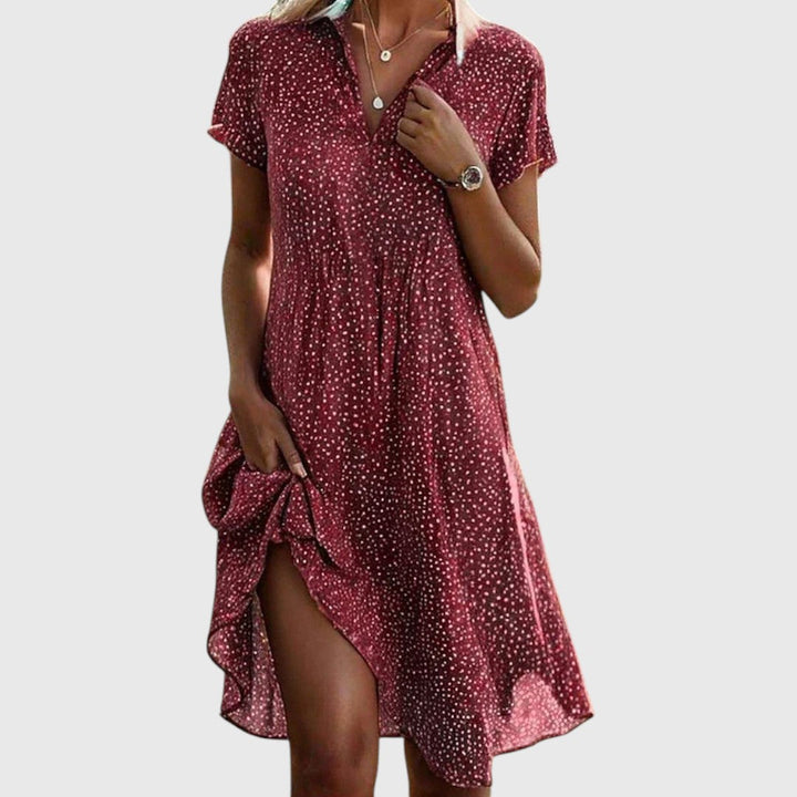 Mary | Midi Dress with Short Sleeves